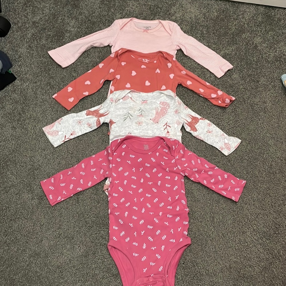 4 piece baby girl long sleeve bodysuit’s!!